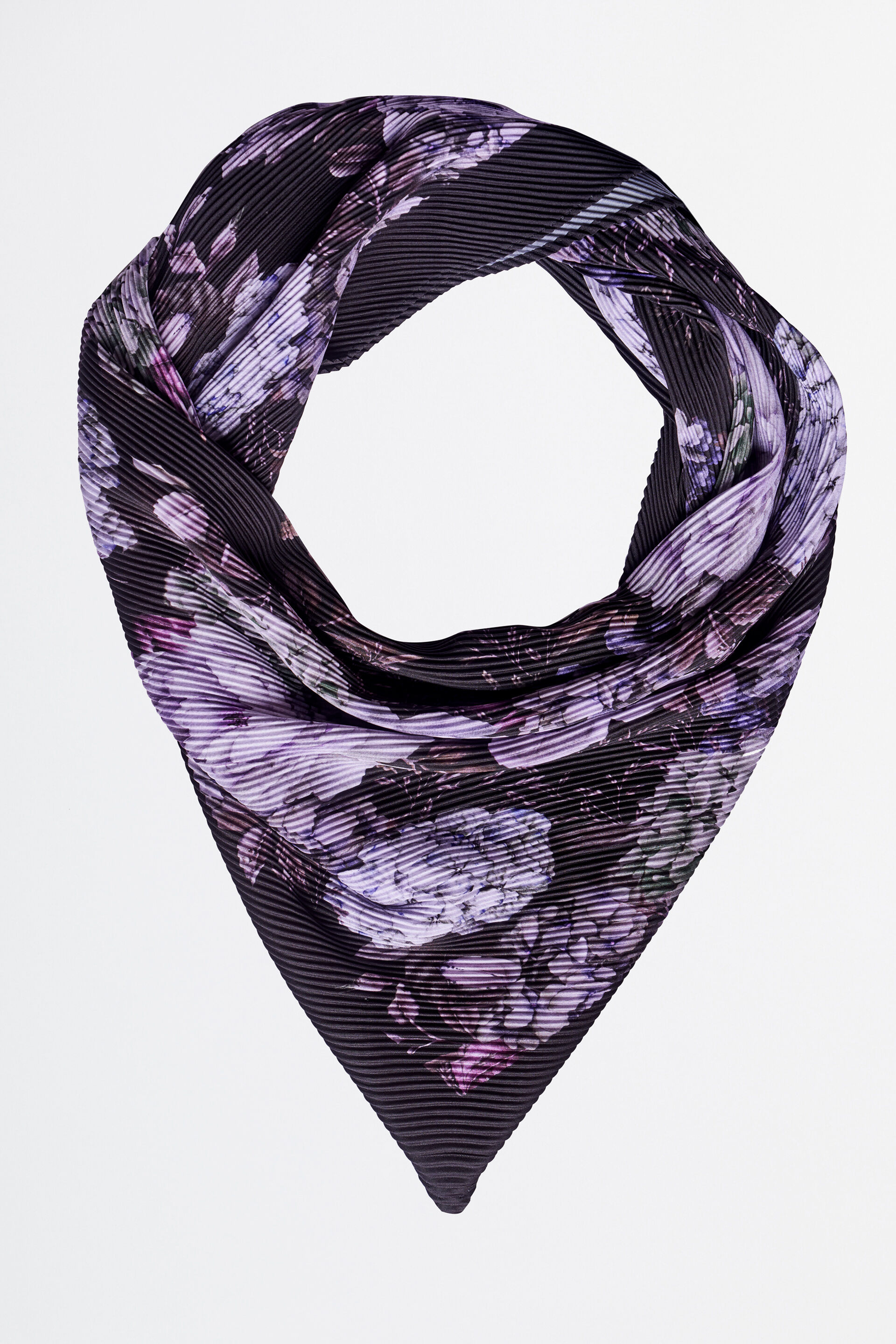 Black Print Scarf, , image 1